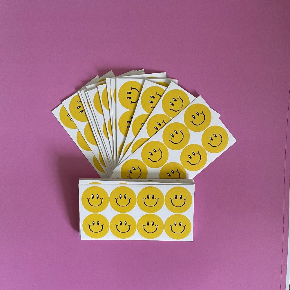 Yellow Happy Face Stickers